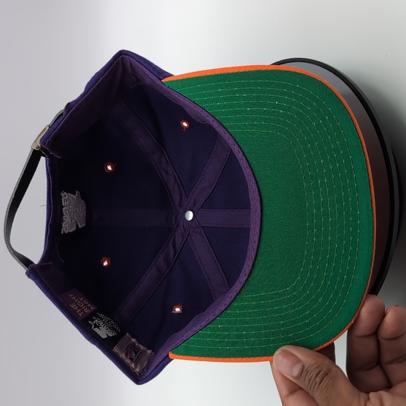 Starter| NWT Vintage NBA The Phoenix Suns Purple Sports Cap Snap Back Green Brim - Picture 9 of 11